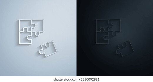 Creative, friend, puzzle paper icon with shadow effect vector illuistration design