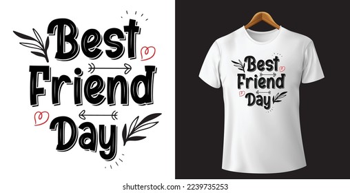 Creative friendship vector t-shirt design