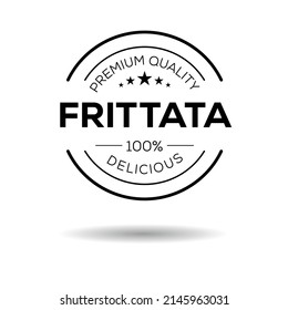 Creative (Frittata) logo, Frittata sticker, vector illustration.