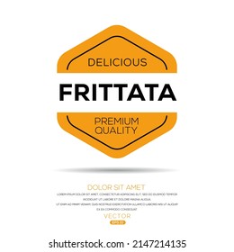 Creative (Frittata) logo, Frittata sticker, vector illustration.