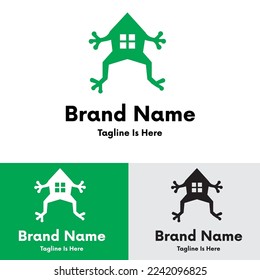 
Creative Frog house logo design
