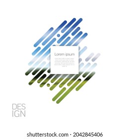 Creative front page flyer or intro template with photo masked in the background and white content square with shadow. Multipurpose banner or social media status template