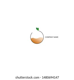 Creative Fruit Logo Design.  Flat vector design for organic shop, juice label, healthy food store or vegetarian cafe. Icon in rectangular shape.