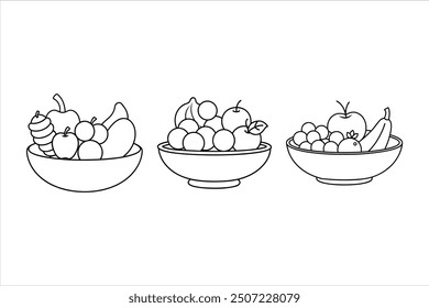 Creative Fruits Silhouette Vector Art for Designers