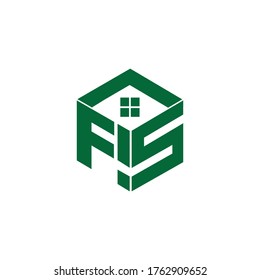 Creative FS hexagonal logo home concept