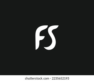 plantilla de vector de diseño de logotipo de carta FS creativa