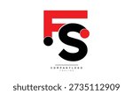 Creative FS Monogram Logo for Branding. Initial letter SF uppercase lettermark logo. FS logo, FS letter.