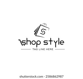 Creative Full Vector Unique, Modern Logo For Company Or Business Shop And Personal Use Simple Modern Logo And Shop Icon.