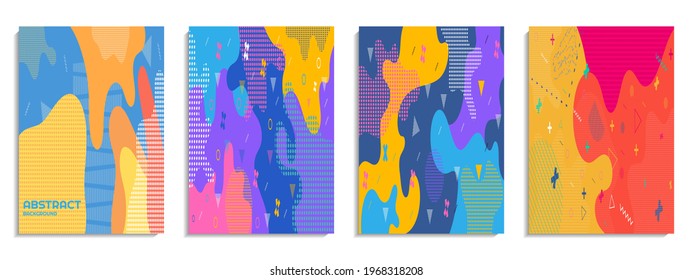 Creative fun abstract color pattern doodle art background. It is suitable for posters, banners, wallpapers, covers, etc. Vector illustration