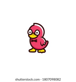 Creative fun drawing baby duck with variant color