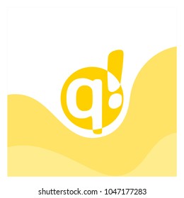 Creative Fun Exclamation Logo. q Letter Logo Design Template
