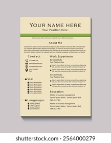 Creative and Functional CV Template for Professionals