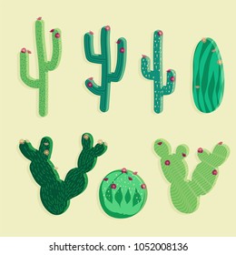 creative funny cactus illustration