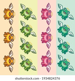 Creative and funny design frog like angel