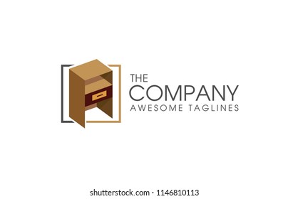 creative furniture concept logo vector