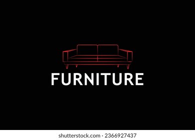 Creative Furniture logo design vector.