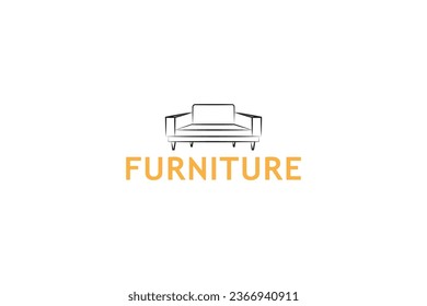 Vector de diseño de logotipo de muebles creativos.