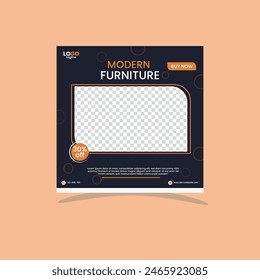 Creative Furniture Social media post design template..