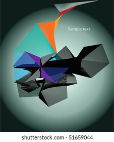 Creative futuristic banner or background. Vector.