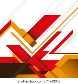 Creative futuristic graphic with designed abstraction. Vector illustration.