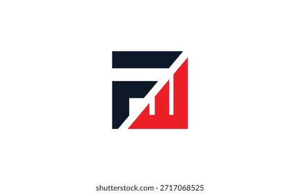 Logotipo creativo del monograma de FW para la marca. Letra inicial WF mayúscula logo de la marca. Logotipo de FW, letra de FW