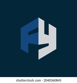 Design-Symboltechnologie für kreatives FY-Hexagon-Logo