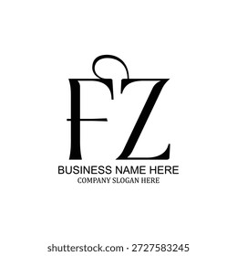 Design de logotipo FZ criativo, marca minimalista moderna, ícone fz exclusivo, identidade FZ profissional, identidade visual versátil limpa