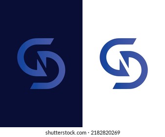 Design des Creative G D Letter-Logos Vektorgrafik