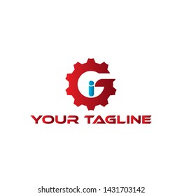 Creative G I Gear Logo Design