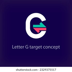 Creative G letter arrow logo design. Unique colorful logistic corporate company logo. Company initials corporate vector.