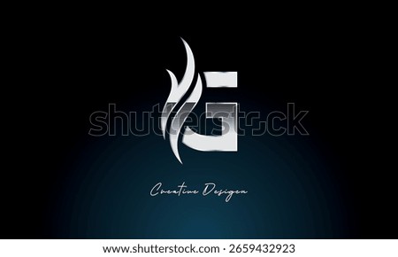 Creative G Letter Flame Logo Bold Metallic Monogram with Fire Symbol for Premium Chrome Branding and Visual Identity