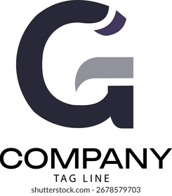 Creative "G" letter logo variations in blue, red, gold, and monochrome with modern style