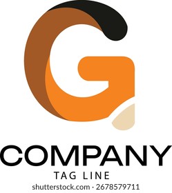 Variaciones creativas del logotipo de la letra "G" en azul, rojo, oro y monocromo con estilo moderno