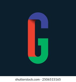 Creative G Letter Paper Roll Alphabet Typography Logo, Creative G Letter Paper Roll Minimal Logo Sign, G Character Logo Symbol