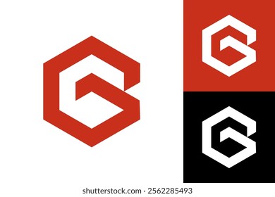 Creative G Lettermark in Hexagonal Frame