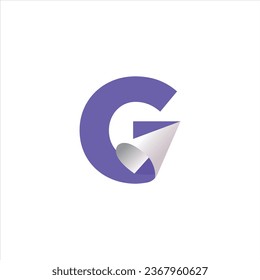 Creative G logo design. Paper logo.