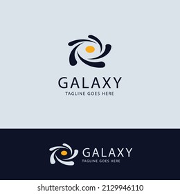 Creative galaxy logo design vector