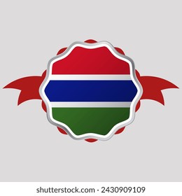 Creative Gambia Flag Sticker Emblem
