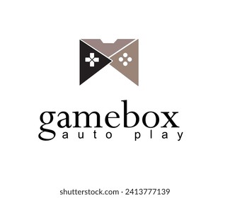 creative game box logo design template