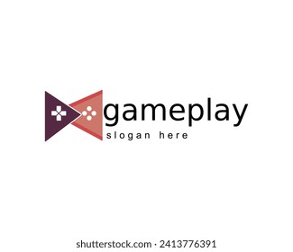 creative game play logo design template