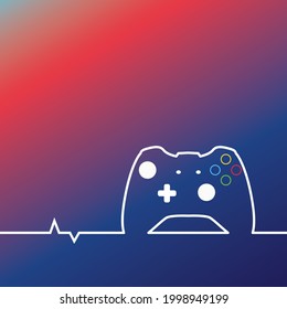 Creative Gamepad concept vector background forweb and mobile applications. Design, business infographic, brochure, banner, presentation, poster, cover, booklet, document, etc. with gradient background