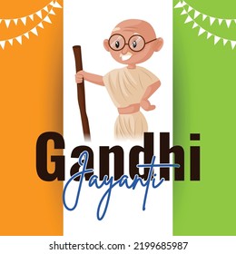 Creative gandhi jayanti 2nd October national festival banner template.