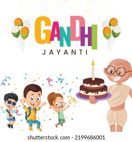 Creative gandhi jayanti 2nd October national festival banner template.