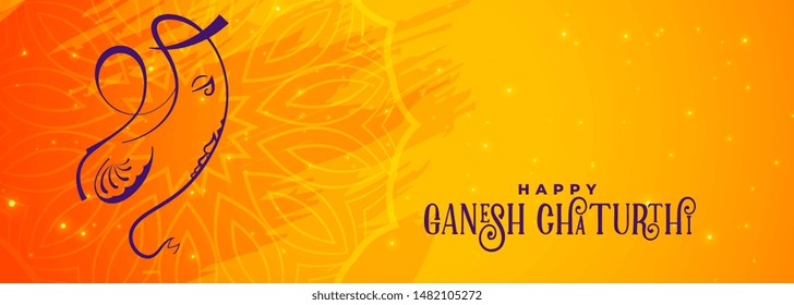 creative ganesh chaturthi banner design