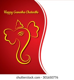 creative ganesh chaturthi festival greeting card background vector