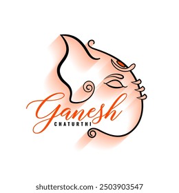 creative ganesh chaturthi religious background with lord ganpati design vector