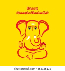 creative ganesha chaturthi or idol ganesha design 