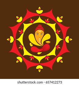 creative Ganesha chaturthi or idol Ganesha design