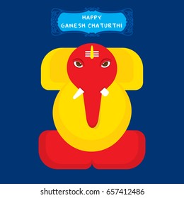 creative ganesha chaturthi or idol ganesha design