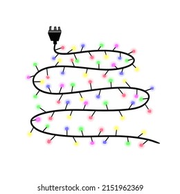creative garlands
light bulbs the vector graphic illustration.